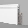 Plinthe DUCALE Alto WHITE 138x22mm en polymère effet marbre - Polystructured (prix au mètre)-Eternal Parquet