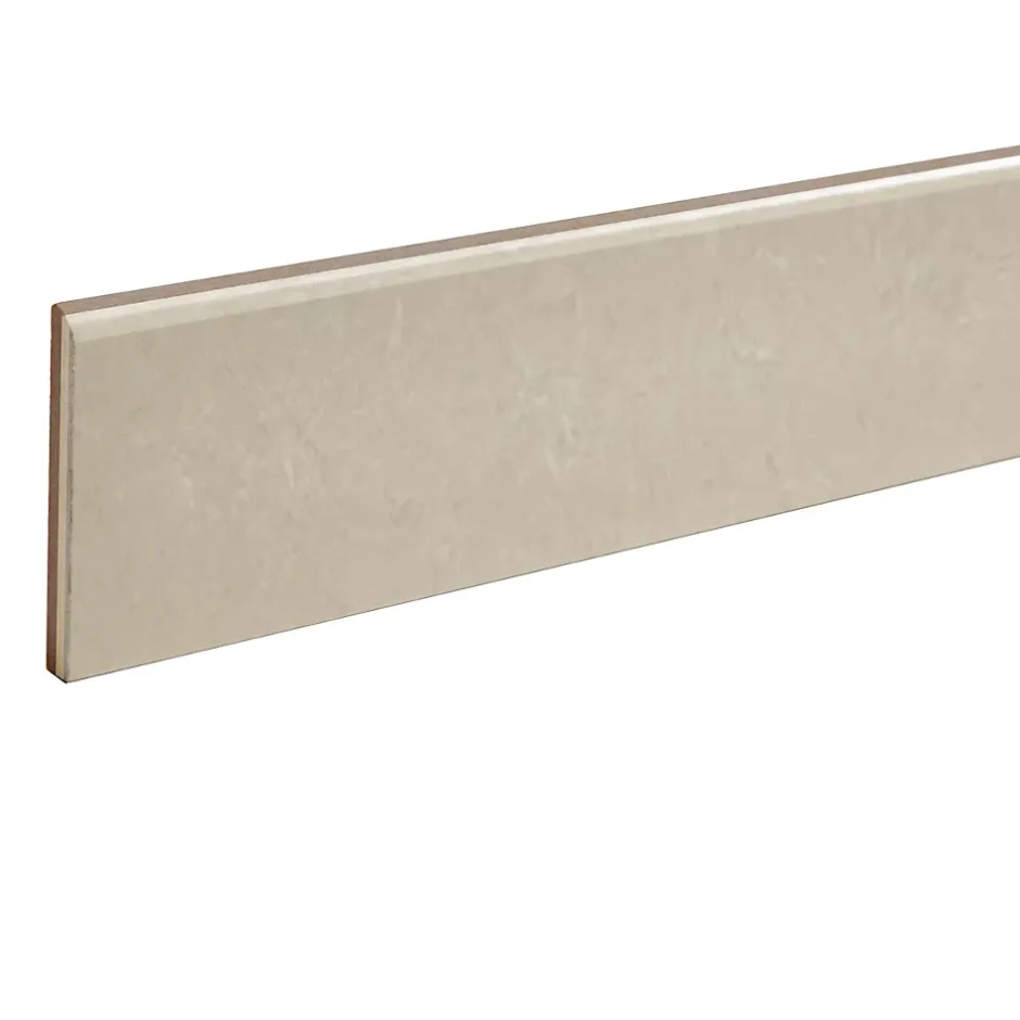 Plinthe en carrelage effet marbre beige brillant L.60 x l.8 cm x ép.8 mm, Musetta-GoodHome Outlet