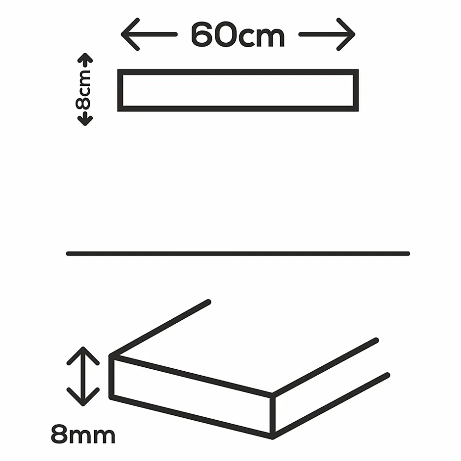 Plinthe en carrelage effet marbre beige brillant L.60 x l.8 cm x ép.8 mm, Musetta-GoodHome Outlet