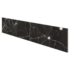 GoodHome Plinthe en carrelage effet marbre anthracite brillant L.60,8 x l.7 cm x ép.8,5 mm, Aruma