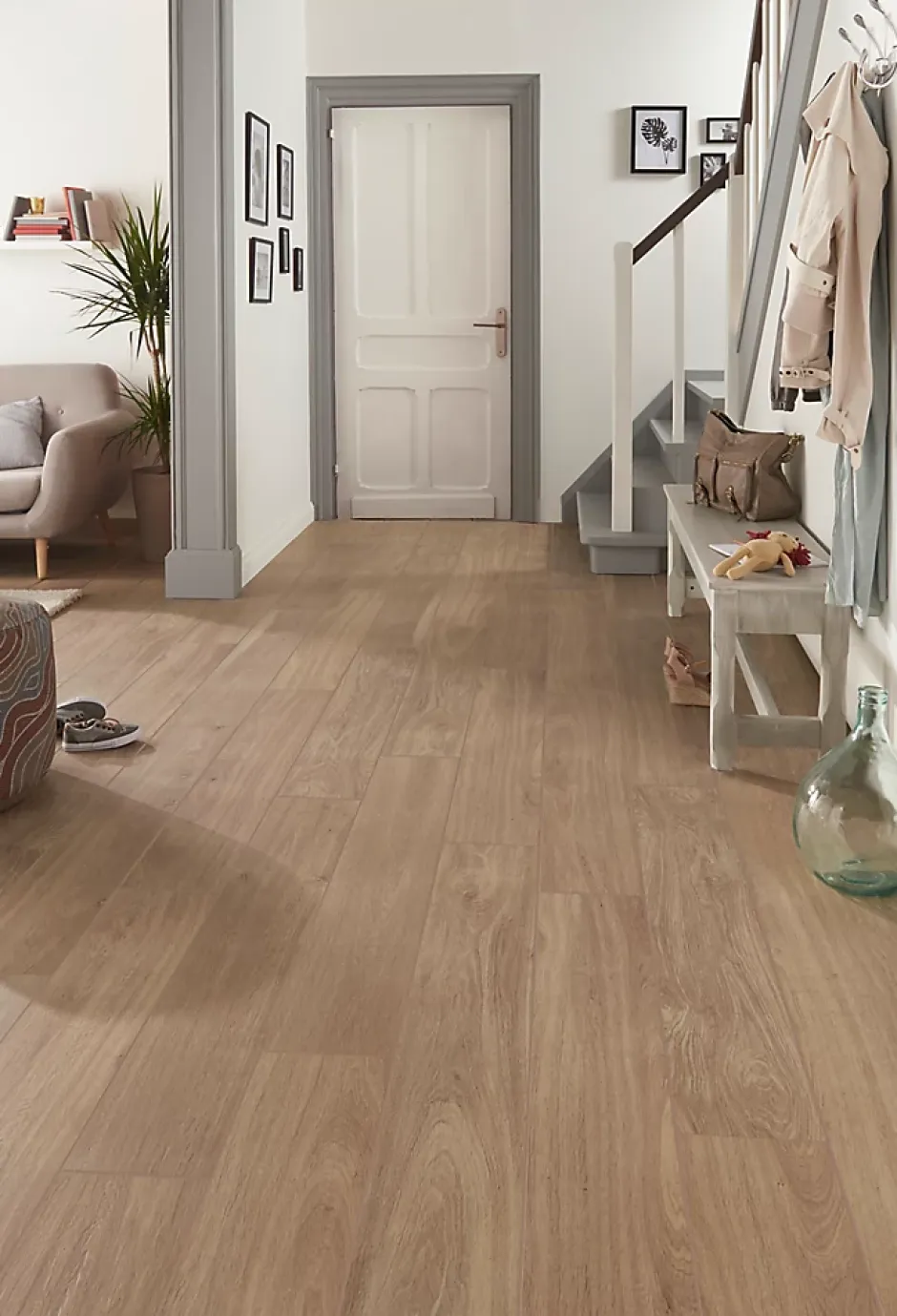 Plinthe en carrelage effet bois brut naturel L.60 x l.8 cm x ép.9 mm, Rustic Wood-GoodHome Sale