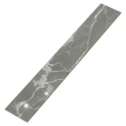 GoodHome Plinthe en carrelage effet marbre gris brillant L.60 x l.7,5 x ép.8,5 mm, Aruma