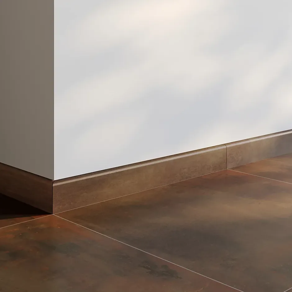 Plinthe en carrelage effet béton rouillé mat L.60 x l.7,5 cm x ép. 9,5mm Ruano oxido Skirting