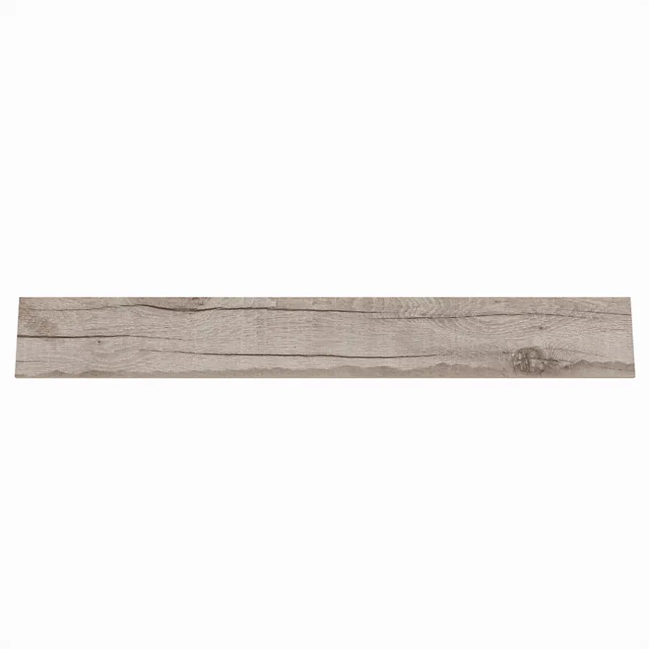 GoodHome Plinthe en carrelage effet chêne gris mat L.45 cm x l.8 cm x ép.10 mm, Vintage Oak