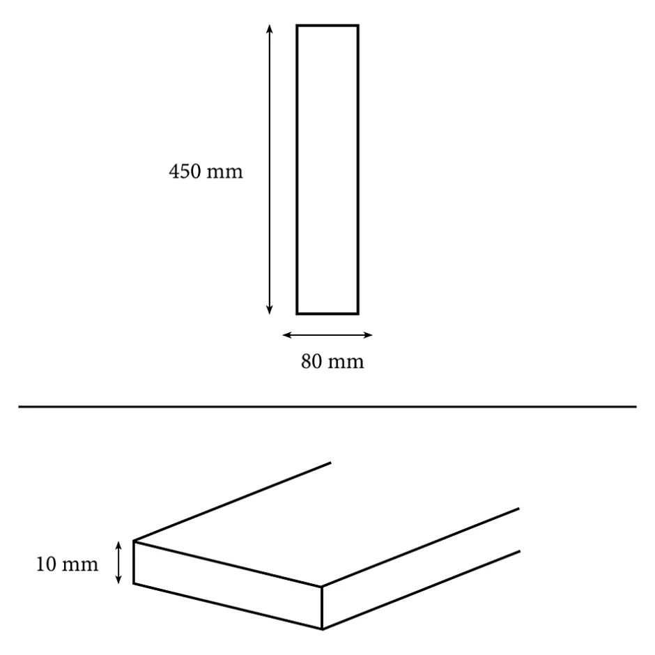 GoodHome Plinthe en carrelage effet chêne gris mat L.45 cm x l.8 cm x ép.10 mm, Vintage Oak