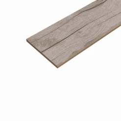 GoodHome Plinthe en carrelage effet chêne gris mat L.45 cm x l.8 cm x ép.10 mm, Vintage Oak