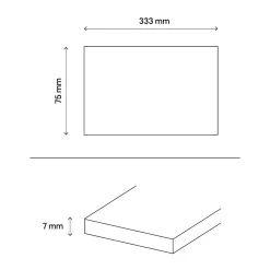 Plinthe en carrelage gris mat L.33,3 x l.7.5 cm x ép.7 mm, Porphyre