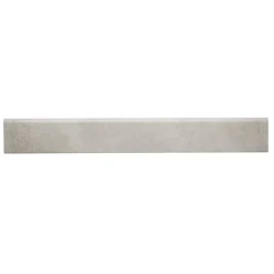 GoodHome Plinthe en carrelage gris mat L.60 x l.8 cm x ép.10 mm, Smooth
