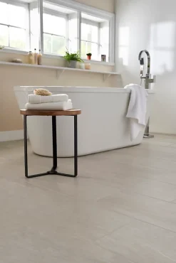 Plinthe en carrelage ivoire effet pierre L.60 x l.8 cm x ép.8 mm, Soft Travertin-GoodHome Sale