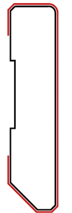 Hardwarexchange Plinthe en MDF massif hydrofuge Chene naturel mat 2200 x 45 x 10 mm WAVY