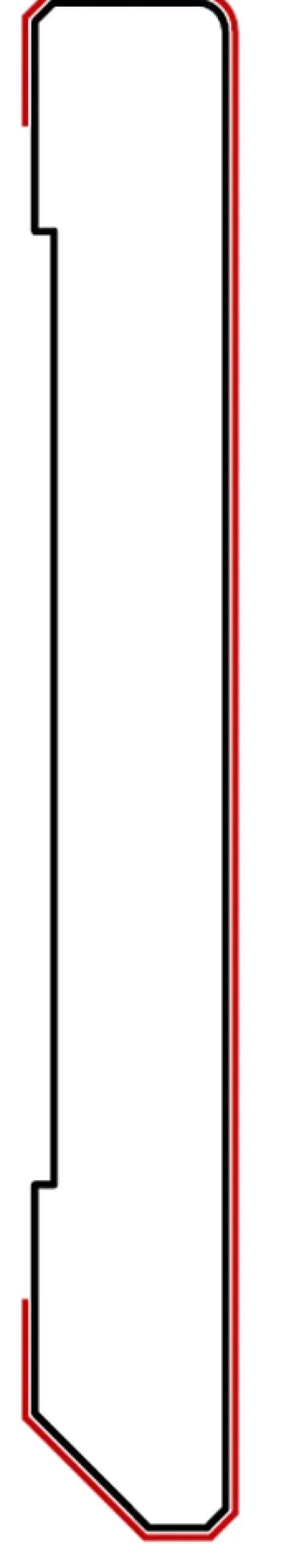 Plinthe en MDF massif hydrofuge blanc satiné 2200 x 80 x 10 mm WAVY-Hardwarexchange New