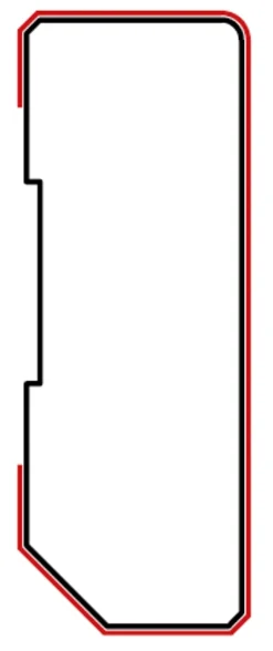 Plinthe en MDF massif hydrofuge blanc satiné 2200 x 45 x 16 mm WAVY-Hardwarexchange Sale