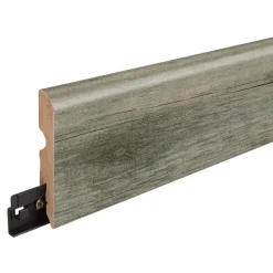 Plinthe en MDF, résistant à l'eau coloris gris 220 x 8 cm Décor 75 (vendue à la pièce)-GoodHome Outlet