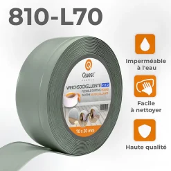 Plinthe en PVC Flexible 70x20mm, 1m, Plinthe Souple et Élastique pour Finitions et Surfaces de Jonction, vert clair-Quest Clearance