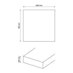 Plinthe Kofrage aspect pierre calcaire 60 x 8 cm gris clair-GoodHome New