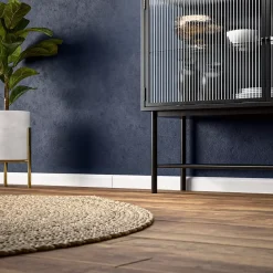 Tecnoprofils Plinthe MDF 2 m - Blanc - Lot de 5 - 60 x 14 mm