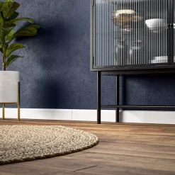 Tecnoprofils Plinthe MDF 2 m - Blanc - Lot de 5 - 80 x 14 mm