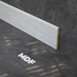 Tecnoprofils Plinthe MDF 2 m - Chêne Cendré - Lot de 5 - 100 x 10 mm