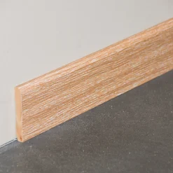 Tecnoprofils Plinthe MDF 2 m - Chêne Cérusé - Lot de 5 - 80 x 14 mm
