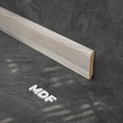 Tecnoprofils Plinthe MDF 2 m - Chêne Naturel - Lot de 5 - 80 x 14 mm