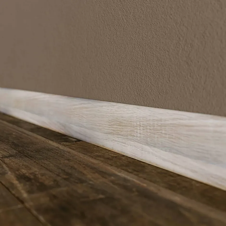 Tecnoprofils Plinthe MDF 2 m - Chêne Naturel - Lot de 5 - 80 x 14 mm