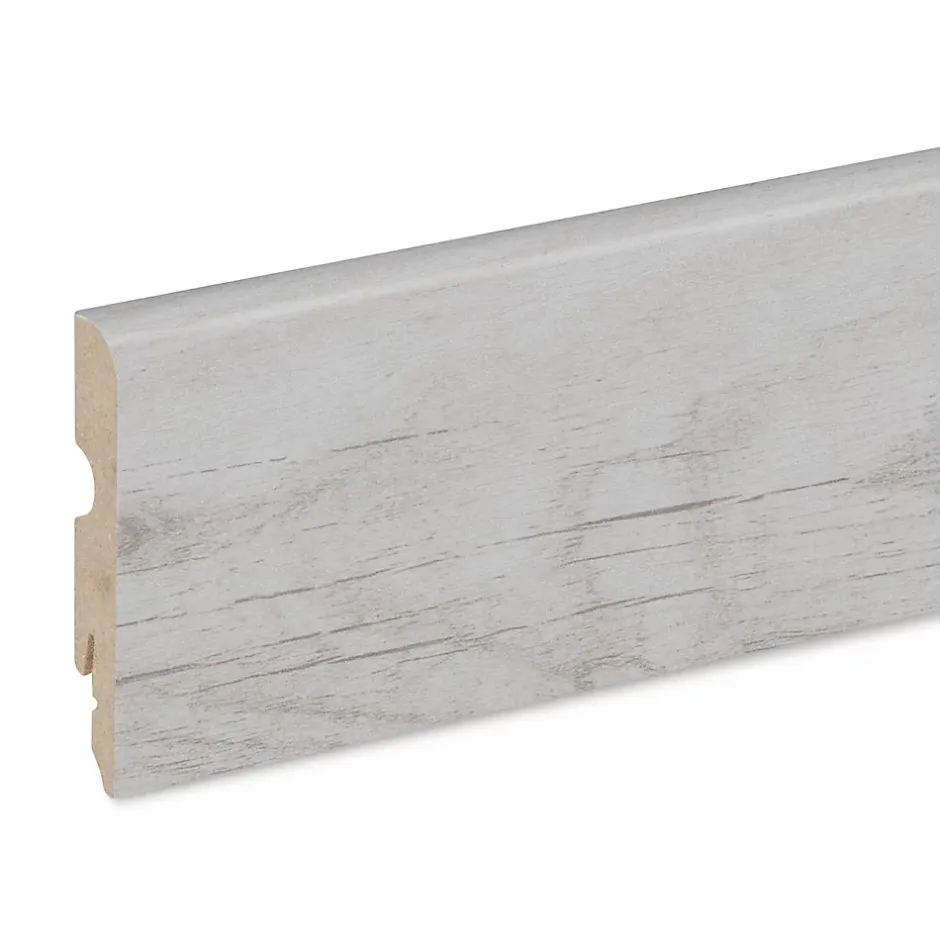 GoodHome Plinthe MDF 220 x 8 cm Décor 35 blanc (vendue à la pièce)