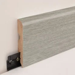 Plinthe MDF arrondie, effet chêne grisé , décor 7, H.8 cm x L.220 cm x ép.13 mm (vendue à la pièce)-GoodHome Hot