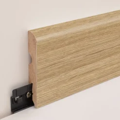 Plinthe MDF arrondie, effet chêne , décor 1, H.8 cm x L. 220 cm x ép.13 mm (vendue à la pièce)-GoodHome