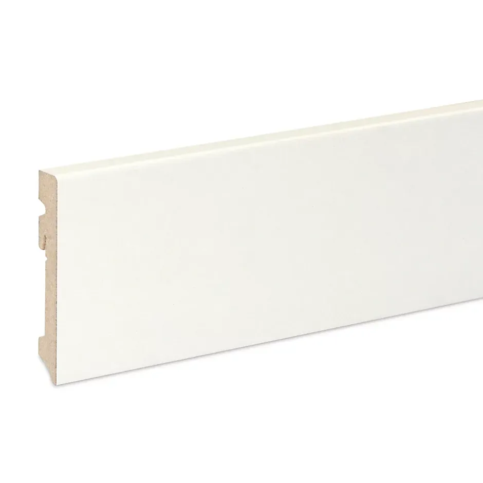 GoodHome Plinthe MDF Blanc contemporaine 220 x 10 cm Décor 10 (vendue à la pièce)