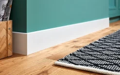 GoodHome Plinthe MDF Blanc contemporaine 220 x 10 cm Décor 10 (vendue à la pièce)