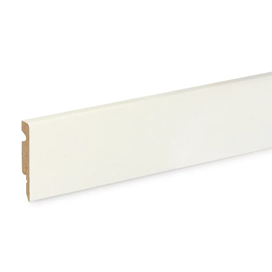 GoodHome Plinthe MDF Blanc 220 x 6 cm Décor 10 (vendue à la pièce)
