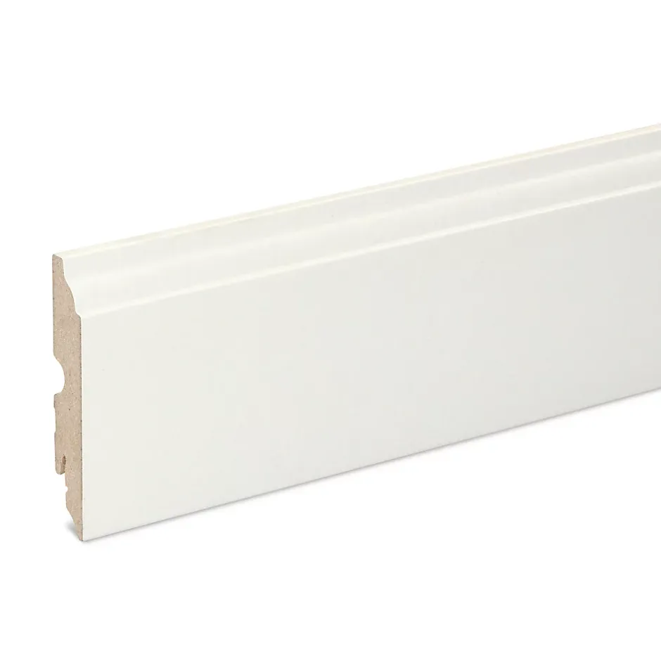 Plinthe MDF Blanc 220 x 9 cm Décor 10 (vendue à la pièce)-GoodHome