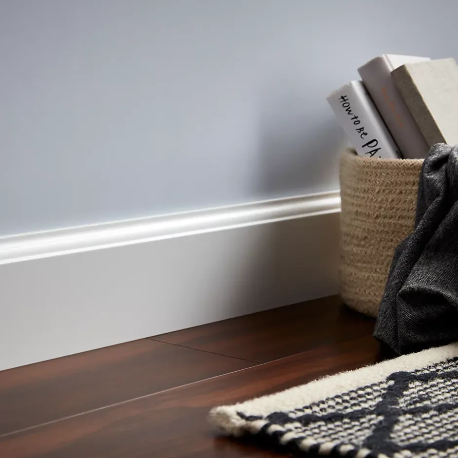 Plinthe MDF Blanc 220 x 9 cm Décor 10 (vendue à la pièce)-GoodHome