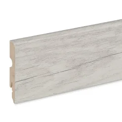 GoodHome Plinthe MDF, effet chêne blanchi , décor 25, H.8 cm x L. 220 cm x ép.13 mm (vendue à la pièce)
