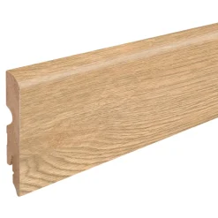 GoodHome Plinthe MDF, effet chêne blond , décor 130, H.8 cm x l. 220cm x ép.13 mm, résistant à l'eau (vendue à la pièce)