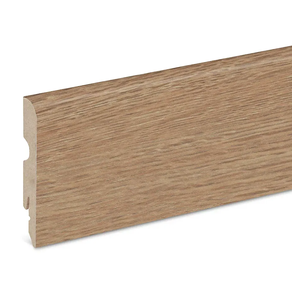 Plinthe MDF, effet chêne blond , décor 150, H.8 cm x 220 cm ép.13 mm (vendue à la pièce)-GoodHome