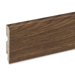 Plinthe MDF, effet chêne brun , décor 220, H.8 cm x L. 220 cm x ép.13 mm (vendue à la pièce)-GoodHome Online