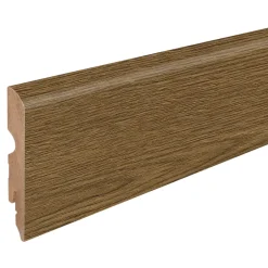 GoodHome Plinthe MDF, effet chêne brun , décor 385, H.8 cm x L.220cm x ép.13 mm, résistant à l'eau (vendue à la pièce)