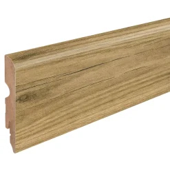 GoodHome Plinthe MDF, effet chêne clair , décor 390, H.8 cm x L.220 cm, résistant à l'eau (vendue à la pièce)