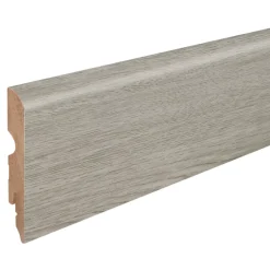 GoodHome Plinthe MDF, effet chêne grisé , décor 65, H.8 cmx L. 220 cm x ép.13 mm, résistant à l'eau (vendue à la pièce)