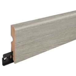 GoodHome Plinthe MDF, effet chêne grisé , décor 65, H.8 cmx L. 220 cm x ép.13 mm, résistant à l'eau (vendue à la pièce)