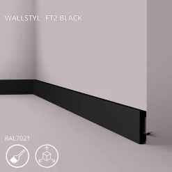 Noel & Marquet Plinthe NMC WALLSTYL FT2 BLACK Moulure décorative Cimaise Moulure frise