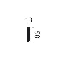 Noel & Marquet Plinthe NMC WALLSTYL FT2 BLACK Moulure décorative Cimaise Moulure frise