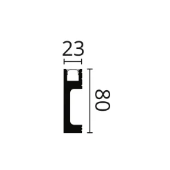 Noel & Marquet Plinthe NMC WALLSTYL IL10 BLACK Moulure décorative Moulure en stuc Éclairage indirect