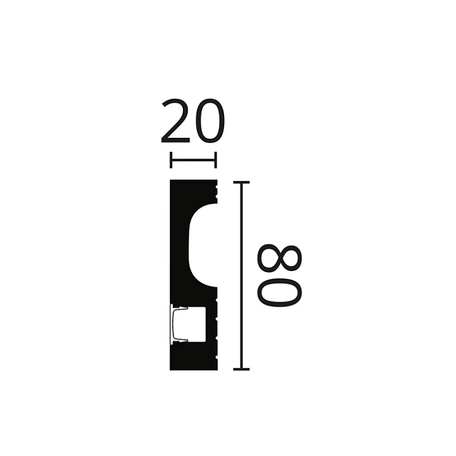 Plinthe NMC WALLSTYL IL11 BLACK Moulure décorative Moulure en stuc Éclairage indirect-Noel & Marquet Clearance