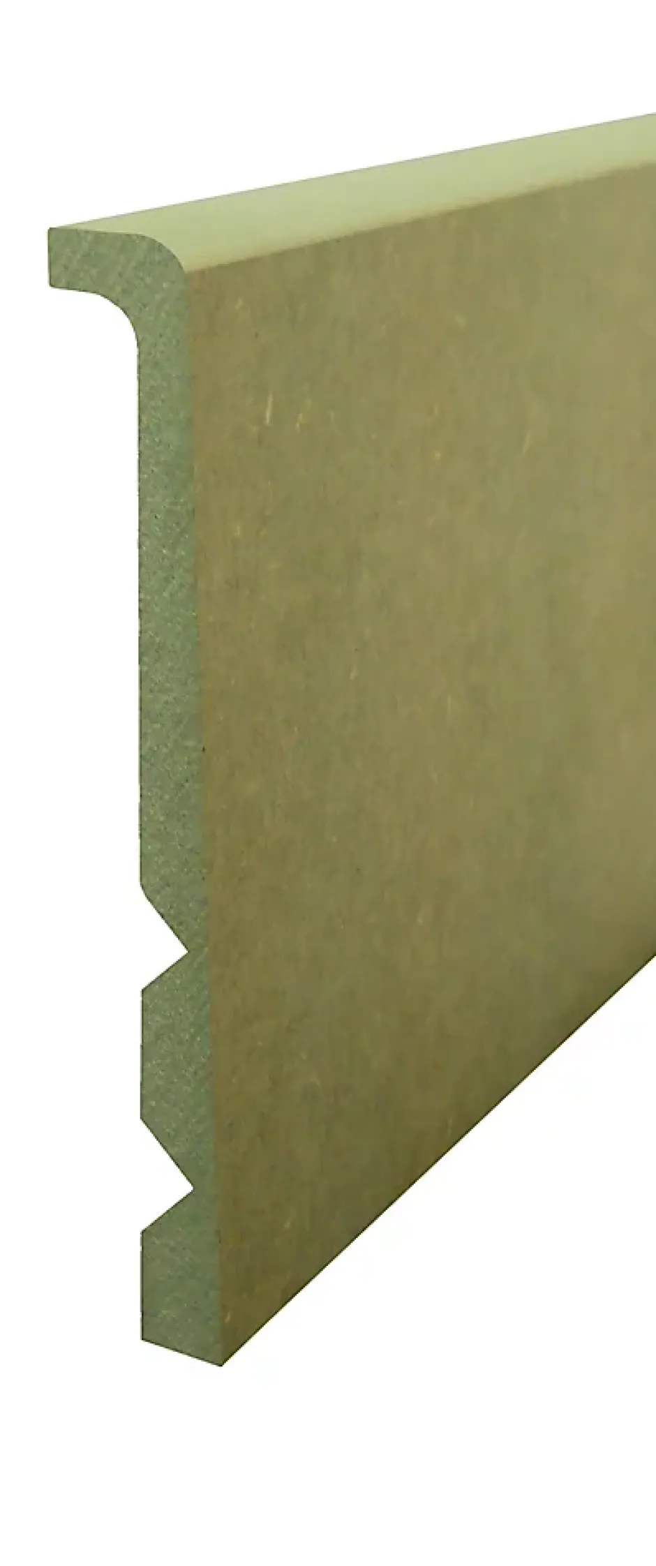 Plinthe passe-câble à couvercle arêtes vives MDF 244 x 13,3 cm, ép.22 mm