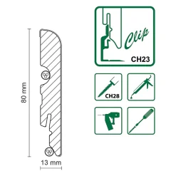 Plinthe Plaquée bois Décor 280 coloris brun (vendue à la pièce)-GoodHome Best