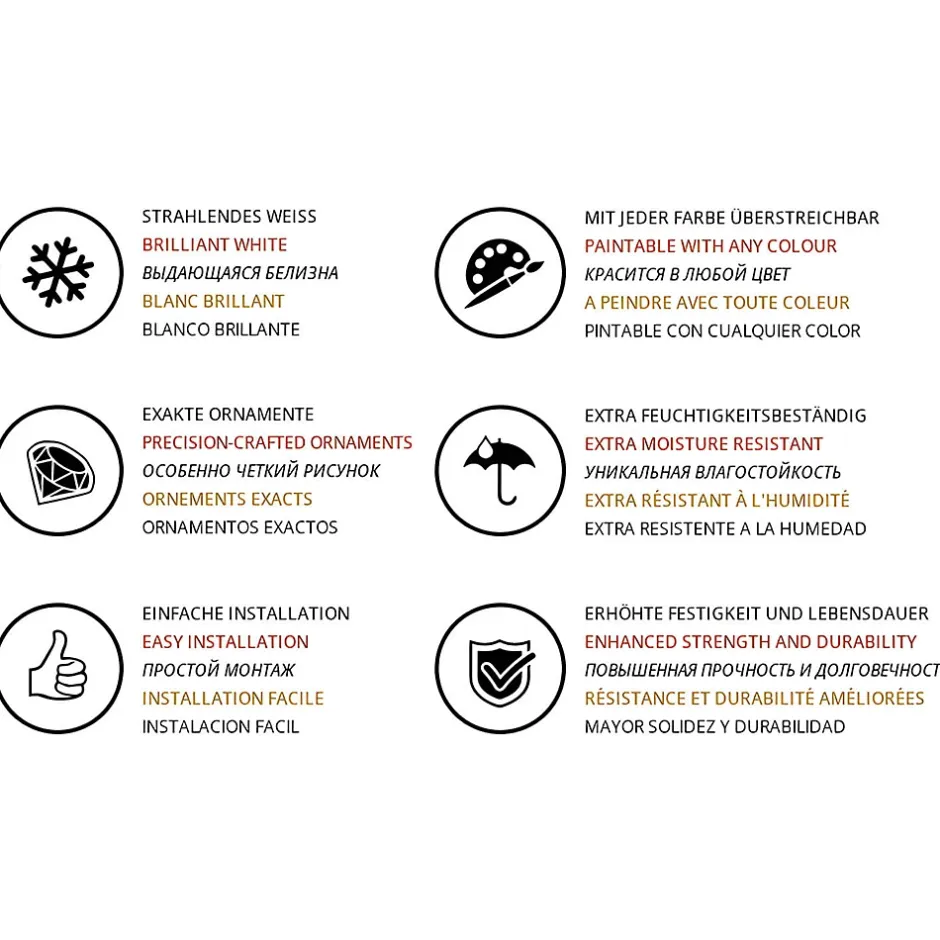 Profhome Plinthe 653107 Moulure décorative