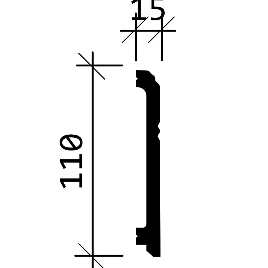 Profhome Plinthe 653103 Moulure décorative