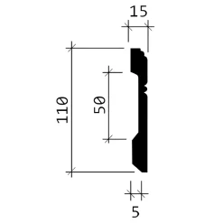Profhome Plinthe 153103 Moulure décorative